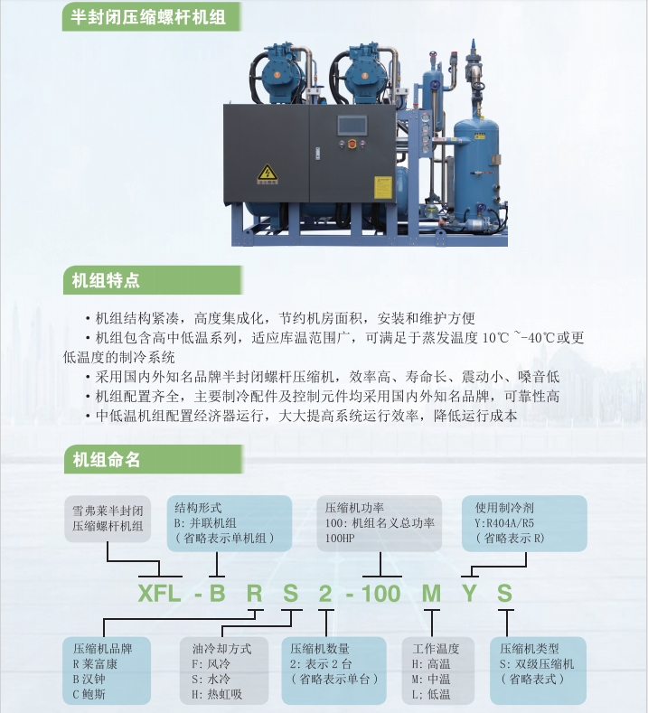 半封閉壓縮螺桿機(jī)組
